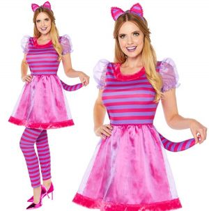 Ladies Cheshire Cat Fancy Dress Costume