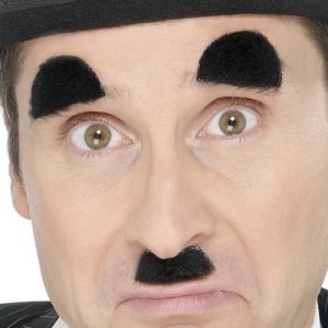Chaplin Fancy Dress Tash & Eyebrows - Black