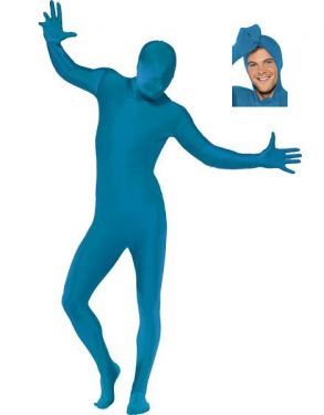 Second Skin Full Body Zentai Suit - Blue