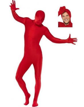 Second Skin Full Body Zentai Suit - Red l