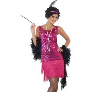 Ladies Funtime Flapper Fancy Dress Costume 