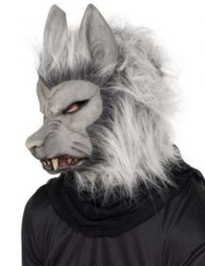Halloween Fancy Dress - Werewolf Mask - Grey