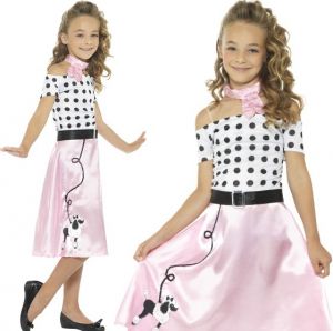Childrens 50s Poodle Rock n Roll Girl Costume