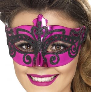 Masquerade Ball Venetian Pink Mask 