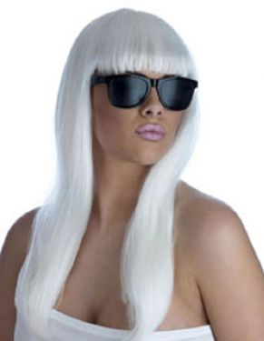 Pop Diva Fancy Dress Wig and Glasses