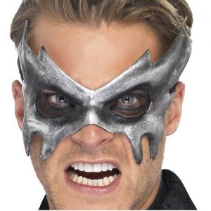 Mens Masquerade Ball Grey Phantom Mask