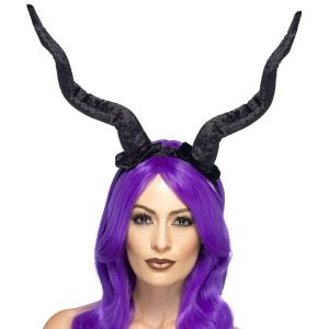 Demon Horns Headband - Black