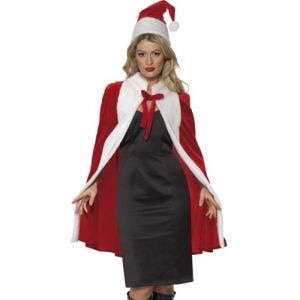 Christmas Fancy Dress Luxury Cape & Hat