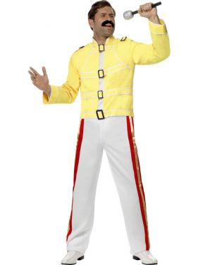 1980s Mens Officially Licensed Queen Freddie Mercury Costume 