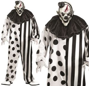 Mens Killer Clown Fancy Dress Costume 
