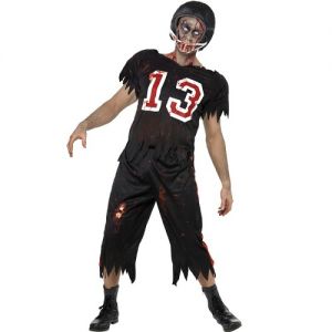 Halloween Fancy Dress Zombie Footballer Costume 