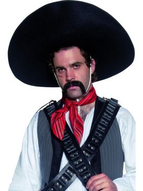Cowboy Fancy Dress - Authentic Mexican Bandit Sombrero