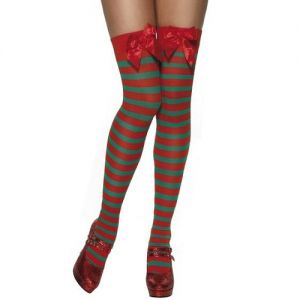 Christmas Fancy Dress Stripy Elf Stockings