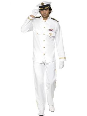 Mens Deluxe Sailor Captain Officer & Gentleman Costume
