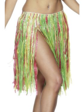 Elasticated Hawaiian Hula Skirt Fancy Dress - Multi