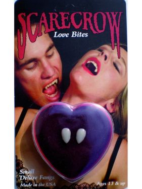 Halloween Deluxe Quality Vampire Tooth Cap Fangs in Heart Box