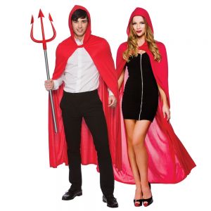 Adult Long Hooded Cape - Red