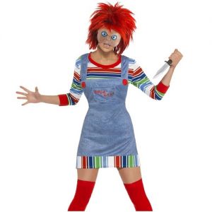 Officially Licensed Chucky Lady Fancy Dress Halloween Costume 