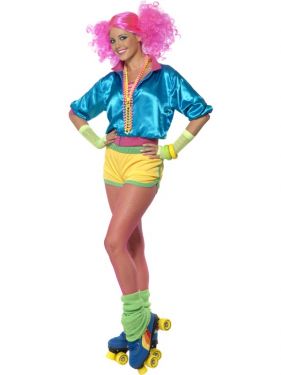 1980s Fancy Dress Skater Girl Costume 