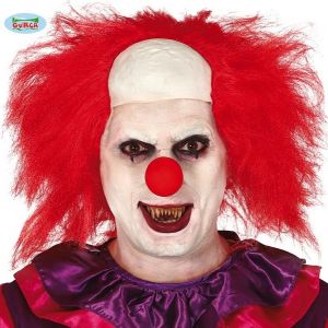 Scary clown wig and headpiece