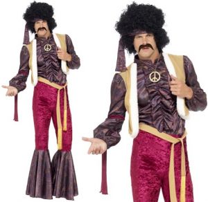 Mens 70s Psychedelic Rocker Costume 