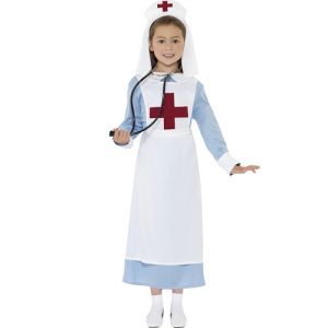 Girls WW1 Nurse Fancy Dress Costume 