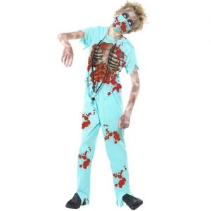 Boys Halloween Zombie Surgeon Doctor Costume 