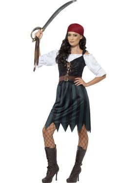 Ladies Deckhand Pirate Girl Costume 