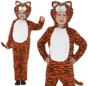 Childrens Plush Tiger Fancy Dress Costume 