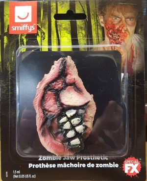 Halloween 3D Horror Wound Zombie Jaw Make Up by Smiffys