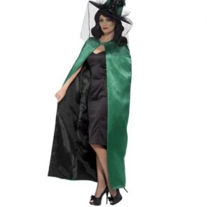 Reversible witch cape green/black