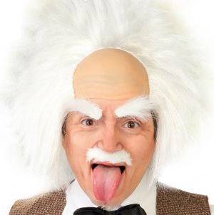 Men's Einstein or Halloween Mad Scientist Wig