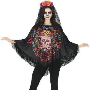 Adult Horror Day of the Dead Poncho