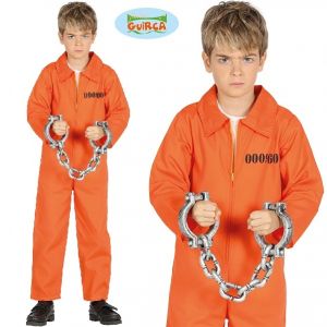 Childrens Orange Prisoner Convict Costume