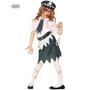 Halloween Zombie Police Girl Costume
