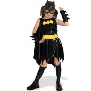 Childrens Batgirl Fancy Dress Costume - S, M & L