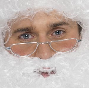 Christmas Fancy Dress Half Moon Santa Specs Glasses