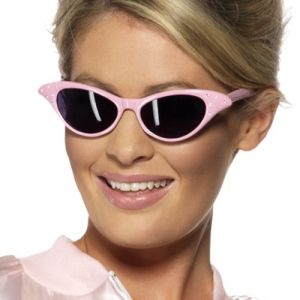 Ladies 50s Rock n Roll Glasses - Pink