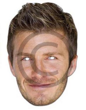 Celebrity Fancy Dress Mask - David Beckham Card Mask