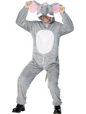 Adult Fancy Dress - Elephant Costume - Animal Suit- 38/42" Chest