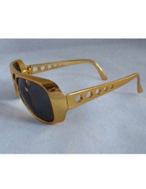 Elvis Fancy Dress Gold Coloured Sunglasses