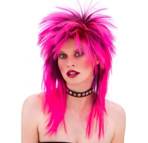 80s Rocker Wig in Pink