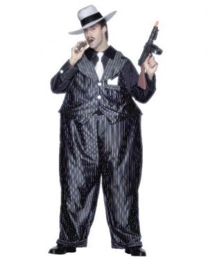 Gangster Fancy Dress - Fat Cat Costume - One Size