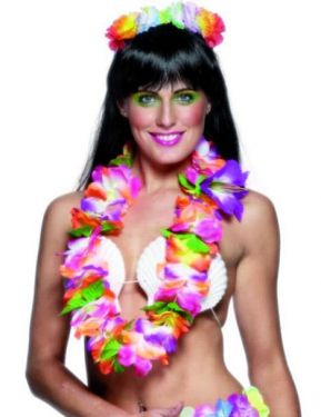 Hawaiian Fancy Dress - Deluxe Lei - Multi Coloured