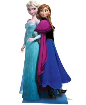 Licensed Disney Frozen Lifesize Cutout 162cm - Elsa & Anna