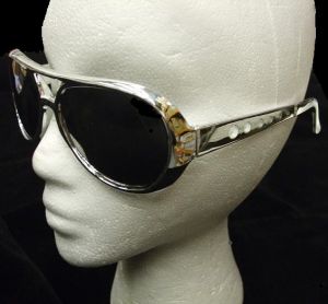 Rockstar 60s 70s Mirrored Sunglasses - Silver