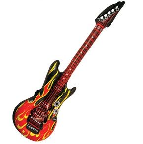 Pack of 6 Inflatable Rock Guitars