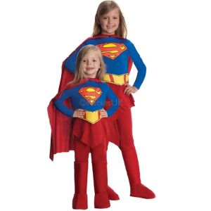 Childs Deluxe Supergirl Fancy Dress Costume