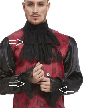 Cravat & Cuffs Set Black