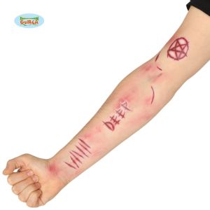 Halloween Demon Scar Tattoos